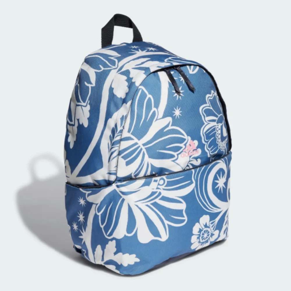 NWT FARM Rio Backpack Adidas Collaboration Botanical Print Blue And White